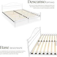 Cama de Boda Romántica y Estable Estructura de Cama de Madera Base de Cama Resistente - details 22