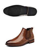Chelsea botas de hombre de manga británica retro de talla grande botas de cuero británicas - details 20
