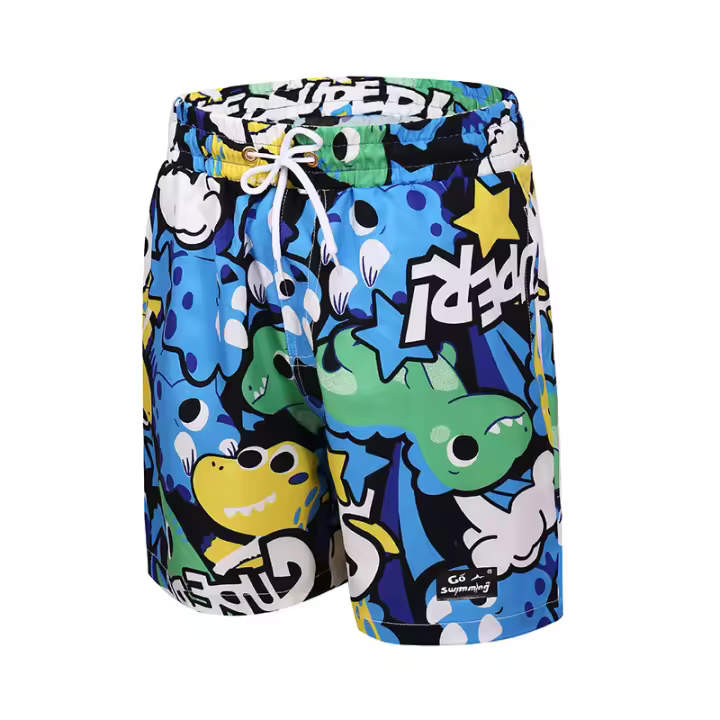 Pantalones de playa para niños, bañadores que se pueden usar en el agua, de secado rápido, red interna, pantalones cortos sueltos para deportes acuáticos tanto para niños como para niñas - 1