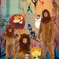 Mono de dibujos animados del Rey León para niños, mono de Cosplay Unisex, mono de animales de Leones de pelo largo, traje completo para fiesta de Carnaval de Halloween - details 0