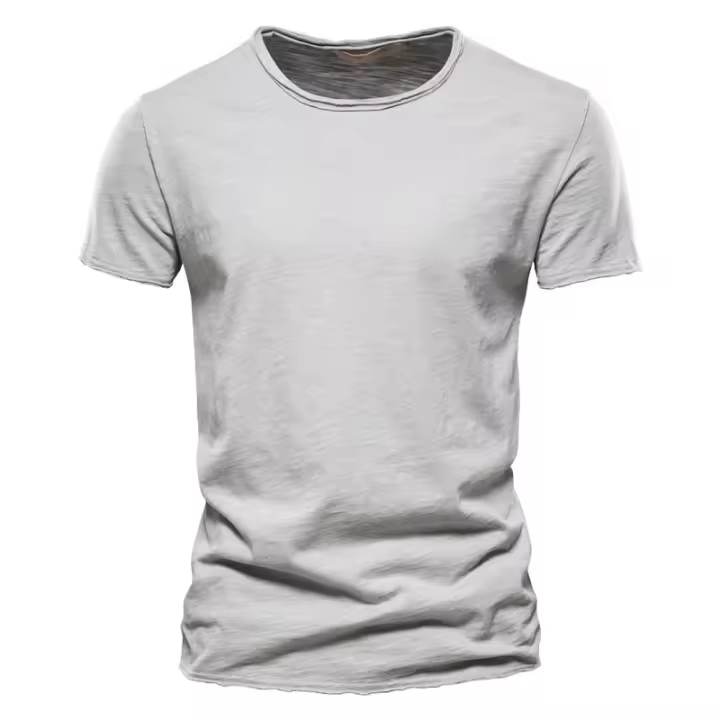 Novedad de verano, camiseta de manga corta para hombre de algodón de bambú - 1