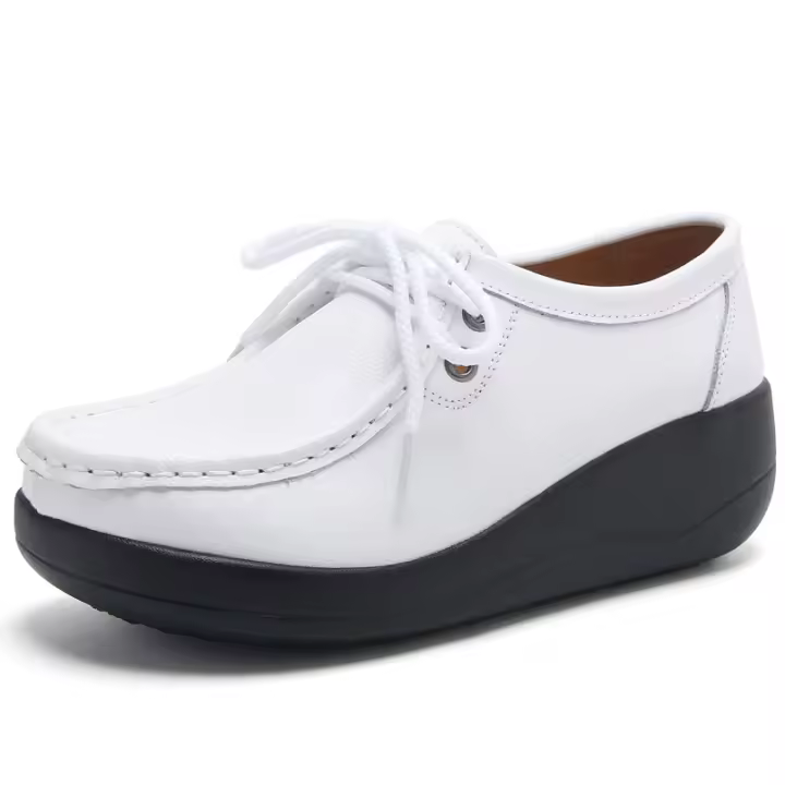 Mocasines sin cordones para mujer, zapatillas de deporte con plataforma, mocasines casuales y cómodos con plataforma de cuña - 1