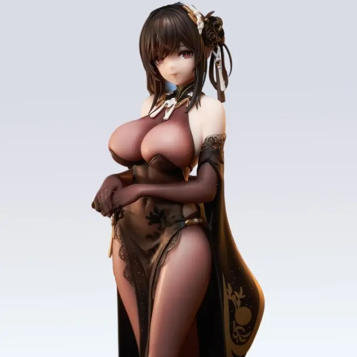 Figura de anime Figura de acción Chen Hai (Pro Ver.) Vestibulo de maravillas ver negro Cheongsam Anime chica figura colección muñeca modelo juguetes sin caja - 1