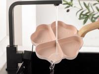 RIOVARM Antiadherente Sartén Tortilla Inducción Sartén para Huevos Granito Sartén Pequeña sin PFOA Redonda 4 agujeros Sartén escalfadora de huevos para el desayuno Sartén para tortitas - details 1