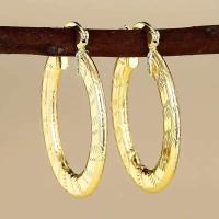Patrón de tallado giratorio dorado para mujer serie Huitan-2025, pendientes redondos de moda, joyería de Metal multifuncional - details 9