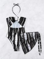 Conjunto de traje de baño de una pieza para mujer, traje de baño Sexy de 2 piezas, push, natación de verano, ropa de playa Monokini, 2024 - details 7