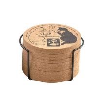 Posavasos de Corcho con Diseño de Gato Encantador Taza de Café, Soporte para Bebidas, Vajilla 4 Uds - details 0