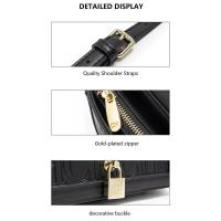 CH Metal Lock Design Color sólido Marca Carta Impresión Cadena Mujer Versátil Commuter Moda Bandolera con solapa Mochila de lujo de alta gama - details 13
