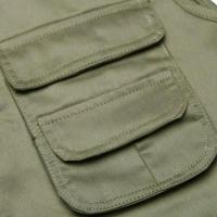 Chaleco Ligero para Hombres Color Sólido, Sin Mangas, Cuello en V, Múltiples Bolsillos, Para Primavera y Otoño - details 11