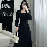 Elegante Vestido Midi de Cintura Alta Cintura A-Line de Fibra de Poliéster - details 4
