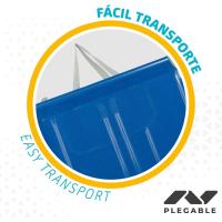 Plegable con Parasol Gris, Antivuelco, Reclinable 3 Posiciones, Material: Acero y textileno, Medidas: 193x53x30cm, Peso máx. soportado 110Kg, Tumbonas Plegables (62288) - details 33