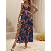 Nueva falda de mujer, estampada, sin espalda, de ence, con abertura - details 28