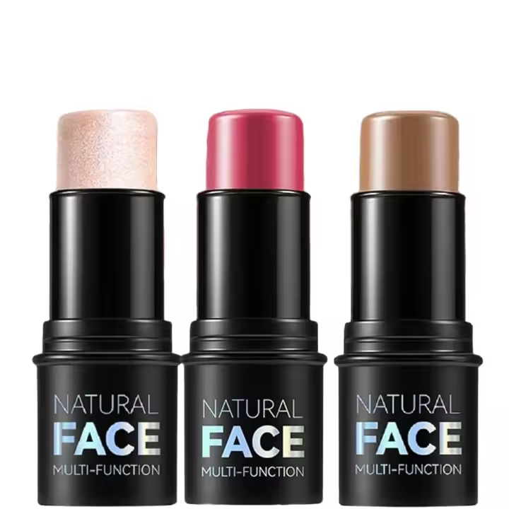 MLSMILE 3PCS Contouring Stick en los colores Iluminador, Bronceador y Rubor, un barra de contorno no grasa y resistente al agua que - 1