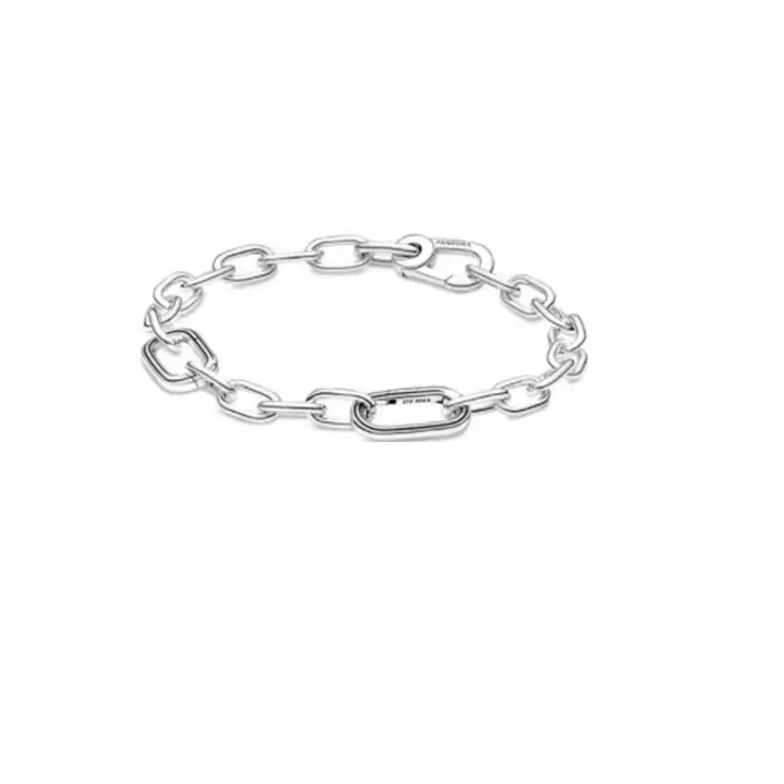 Pulsera de Cadena de Plata Diseño Único, Sin Piñas, Adecuado para Mujeres Mayores de 8 Años - 1