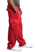 Pantalones deportivos sueltos para hombre, pantalones casuales con encaje, cintura elástica, bolsillo, color sólido - details 2