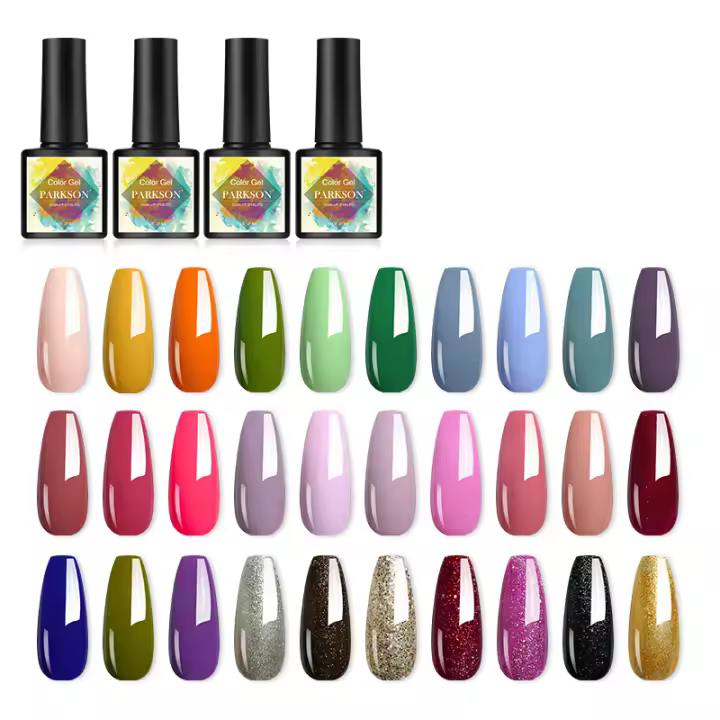 Parkson-Set de 30 esmaltes de Gel para uñas, Set de manicura semipermanente, LED UV, DIY - 1