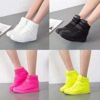Botas altas transpirables para mujer, zapatos deportivos informales, color blanco y negro - details 4