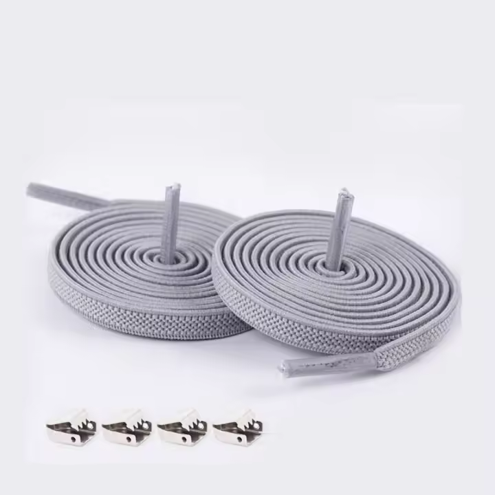 No atar cordones elástico de ocio al aire libre zapatillas de deporte rápido plano de seguridad cordón niños y adultos Unisex cordones para perezosos - 1