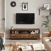 Mueble de Televisión de Estilo Industrial 3 Cajones 40 x 147 x 50 cm Acero Marrón Rústico - details 0