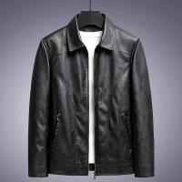 Chaqueta de Cuero de Moda para Hombres Ligera, Estilo Motero Casual, Vintage, Tallas Grandes Disponibles - details 0