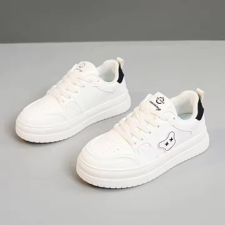 Zapatillas de Tablero Transpirables de Otoño 2024 Zapatillas de Estilo Coreano con Suela Elevada - 1