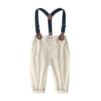 Traje de primavera y otoño para niños, estilo coreano, camisa de algodón a rayas multicolor con cuello vuelto para niños grandes, overoles para niños - details 10