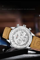 Nuevo Reloj multifuncional con calendario luminoso resistente al agua con correa de cuero para hombre - details 10