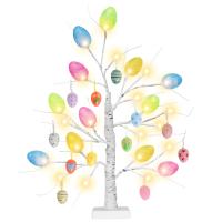 Adorno de Mesa de Pascua con Árbol de Birjó Luminoso de 24 Pulgadas Decoración Ajustable de Huevo Luminoso (12 Azufres Aleatorios) - details 6