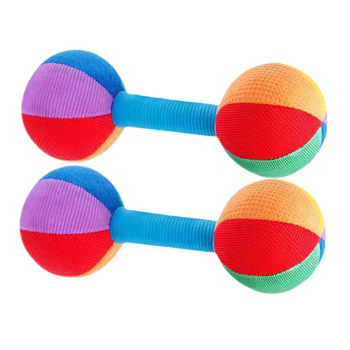 Mancuerpo de entrenamiento de agarre para niños de 0 A 1 años, Juguetes masticable with sonajero, Martillo de Arena, Enseñanza auditory, 2 piezas - 1