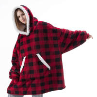 Manta de Sudadera con Capucha de Vellón Sherpa de Alta Calidez Tamaño Grande para Adultos - details 10