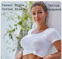 Bragas de algodón con diseño de Jacquard para mujer, ropa interior Sexy, lencería femenina, bragas íntimas de Color sólido para mujer - details 0