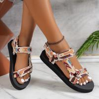 Verano plano ligero con sandalias de playa de punta redonda para mujer - details 17