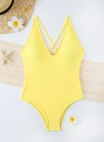 Traje de Baño de Una Pieza Blanco Ajuste de Cuerpo, Dacron, Estilo de Verano/Primavera 24, No Retirable - details 46