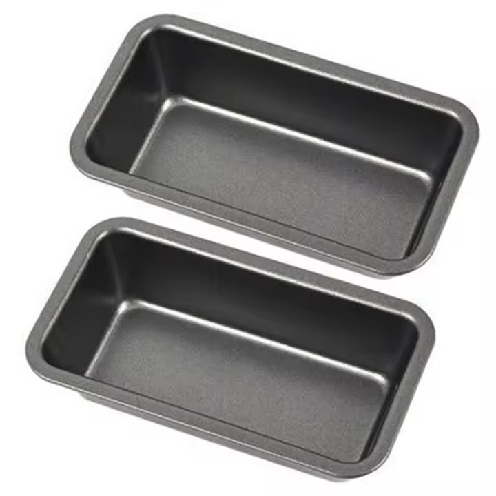 Sartenes antiadherentes de acero al carbono para hornear, bandeja para Pan, molde para tostadas, caja de pastelería, utensilios para hornear, 2 piezas - 1