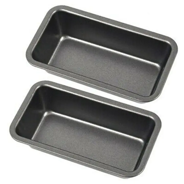 Sartenes antiadherentes de acero al carbono para hornear, bandeja para Pan, molde para tostadas, caja de pastelería, utensilios para hornear, 2 piezas - 1