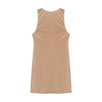 Mini calcetines sin mangas de color sólido con aceite brillante para mujer, vestido corto cansado, vestido elástico con cuello en U para fiesta - details 50