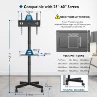 Soporte TV Ruedas para TV de 23 a 60 Pulgadas de Plasma/LCD/LED, Soporte TV Pie con Estante para Portátil, Soporte TV Móvil con Altura Ajustable de hasta 25 kg. Máx VESA 400 x 400 mm(Blanco) - details 11