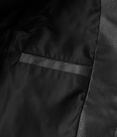 Nuevos hombres Retro sólido Tops Otoño Invierno moda cuello alto abrigo a prueba de viento al aire libre suelta versátil comodidad chaqueta de cuero hombres - details 9