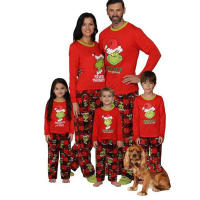 Pijama de Navidad familiar a juego The Grinch para adultos y niños, ajuste cómodo - details 1