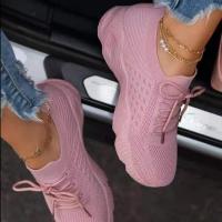 Zapatillas deportivas transpirables para mujer, zapatos informales con cordones, color blanco, para caminar al aire libre y correr, novedad de otoño, 2023 - details 10