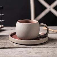 Chaozhou tazas y platillos de café retro cerámica gruesa personalidad creativa café con leche simple cerámica arena pequeño mate - details 8