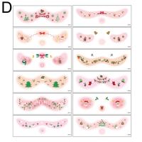 Pegatinas de Tatuaje Facial Navideño 10/12PCS Decoración de Fiesta Festiva para Adultos - details 2