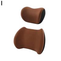 Almohada de cuello ergonómica viscoelástica Almohadilla de apoyo lumbar ajustable para asientos de coche y oficina Accesorios de asiento de larga distancia - details 25