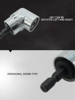 Llave de rosca ajustable de 105 grados con adaptador de bits hexales herramienta de rosca angle taladro - details 1