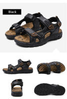 Sandalias cómodas de verano para hombre, zapatos suaves para playa y exterior, transpirables, informales de cuero - details 23