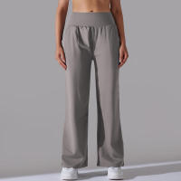 Pantalones de oficina sueltos de cintura alta informales de pierna ancha para mujer, pantalones de baile - details 7