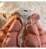 Versión de moda coreana, ropa de algodón de ocio para invierno, chaqueta gruesa multifuncional falsa con dos bolsillos y cremallera para mujer - details 18