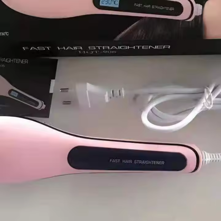 Plancha de pelo de Peine liso no daña el pelo de cerámica eléctrica plancha de pelo pelo Pelo Liso peine - 1