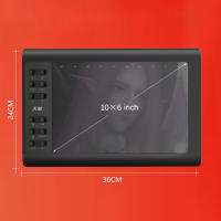 Tableta Digital de 233 puntos tablero de dibujo electrónico de lectura rápida tableta de dibujo con detección de presión de pantalla grande de 10*6 pulgadas - details 3