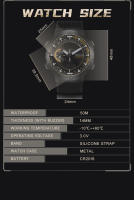 NORTH EDGE HORNET-reloj deportivo de moda, medición de velocidad de hora mundial, 50m, resistente al agua - details 9